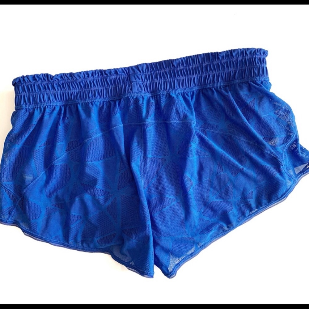 Lululemon | Blue Lace Lined Running Shorts 10